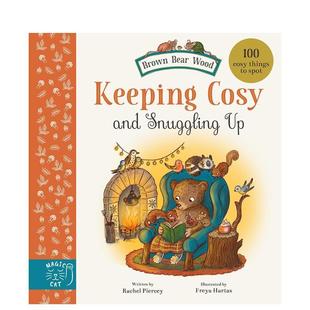 保持舒适和依偎 英文儿童绘本 原版 Cosy 现货 棕熊森林 and Bear Brown Wood Snuggling Keeping