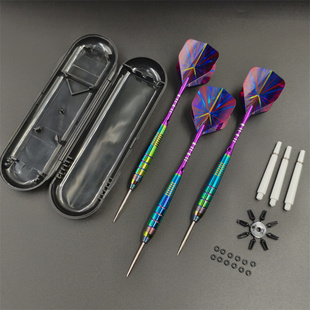 JH户外24g硬式飞镖钢针炫彩专业高档比赛靶盘飞镖套装彩色飞针