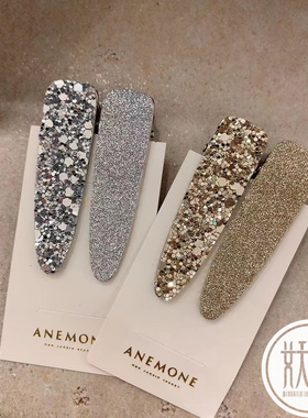 日本本土ane mone新款闪钻侧边无痕鸭嘴夹后脑勺夹网红刘海夹