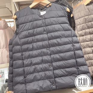 日本本土UNIQLO优衣库heattech新款圆领马甲背心保暖舒适坎肩