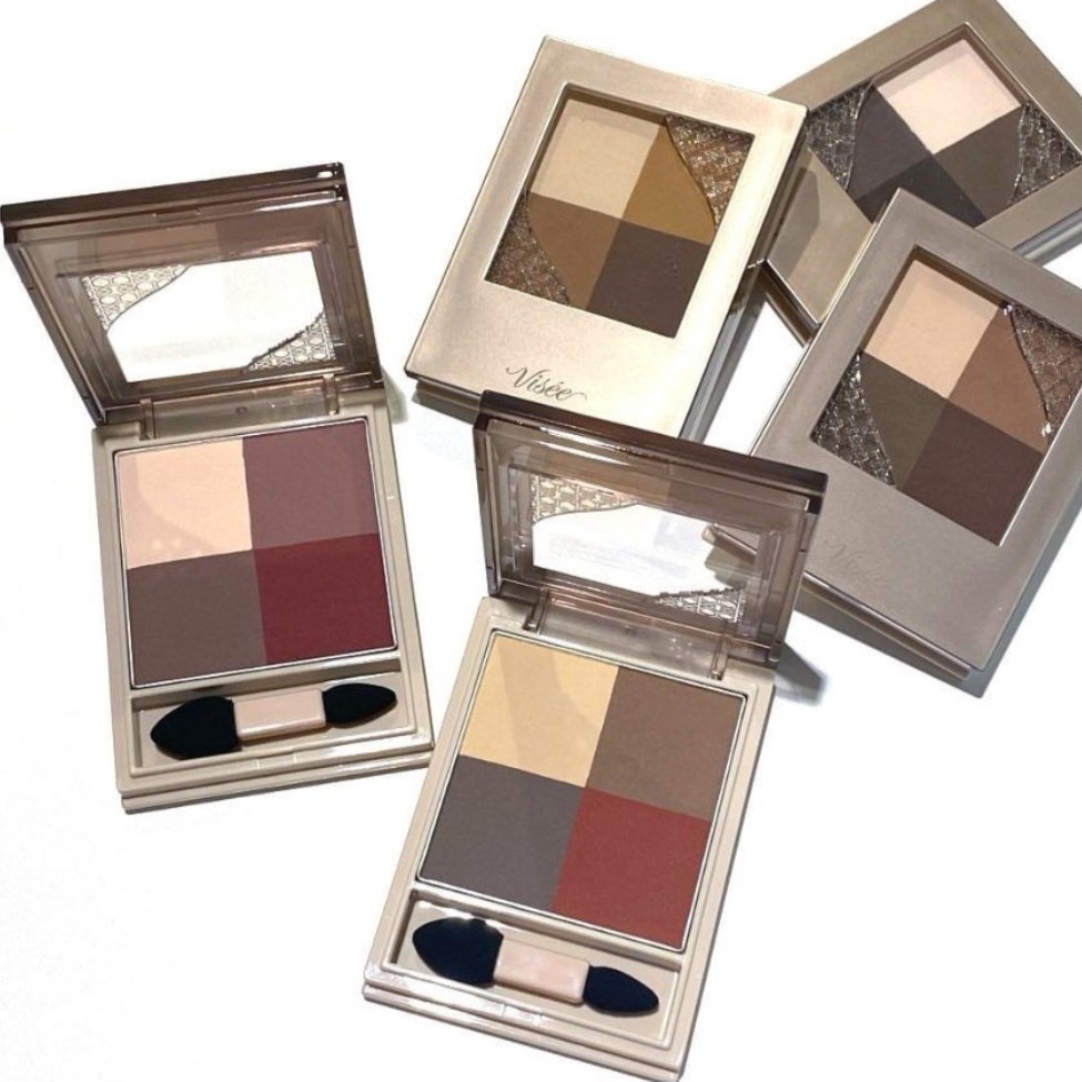 日本本土代购Visee高丝四色珠光眼影盘显色哑光细腻服帖大地色5g