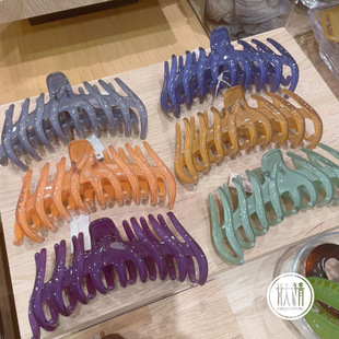 日本本土anemone简约发夹大号鲨鱼夹盘发抓夹法国制新色