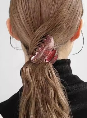 日本本土Ane mone法国制鲨鱼发夹女百搭时尚抓夹半扎发发夹