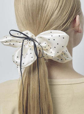 日本本土代购GOLDY大肠发圈波点蝴蝶结扎马尾皮筋高级感气质发饰