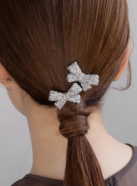 日本本土Ane mone蝴蝶发夹尖嘴夹刘海碎发夹亮闪时尚发夹一对