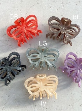 日本本土ane mone日韩温柔风优雅蝴蝶结抓夹女小号气质百搭夹