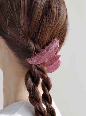 日本本土ane mone亮闪亚克力抓夹精美马尾发抓炫彩限定发夹