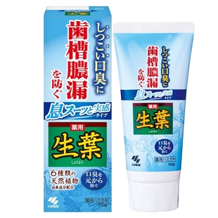 日本本土生叶牙膏清新口气牙槽脓漏去牙渍牙垢除口臭100g