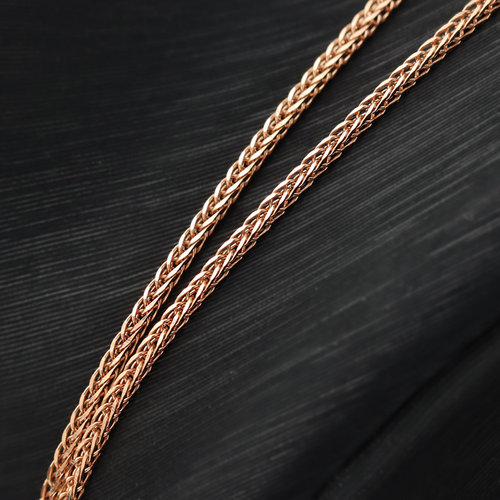 18k弥高金项链实心加长品牌珠宝