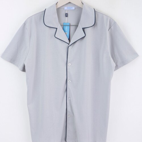 Bonny/博尼博尼男士简约短袖长裤新款睡衣家居服