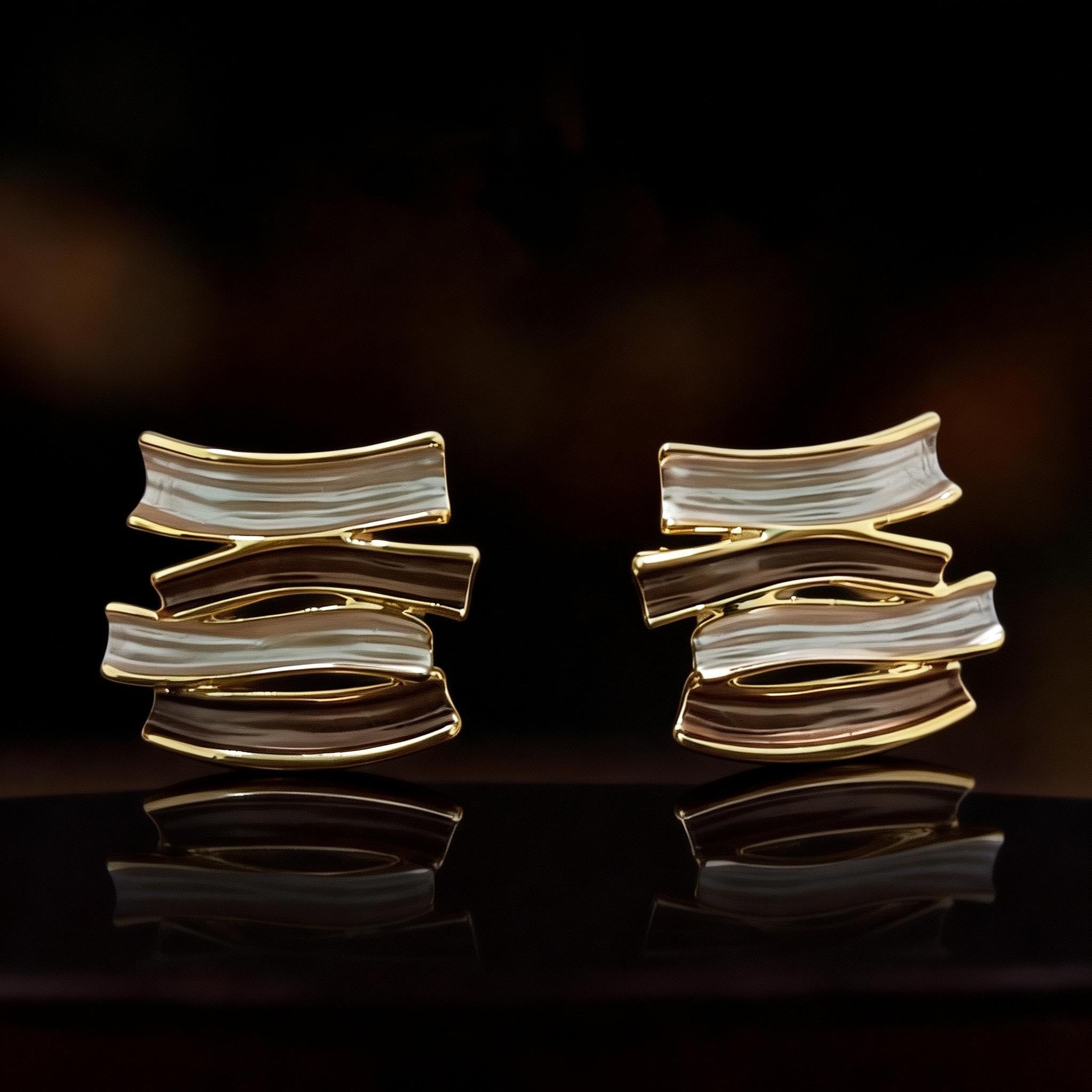 2026年新款潮耳饰复古气质美拉德色系拼接耳环女小众设计感耳钉,饰品/流行首饰/时尚饰品新,耳环,淘宝优惠券,粉丝福利购,淘宝优惠卷