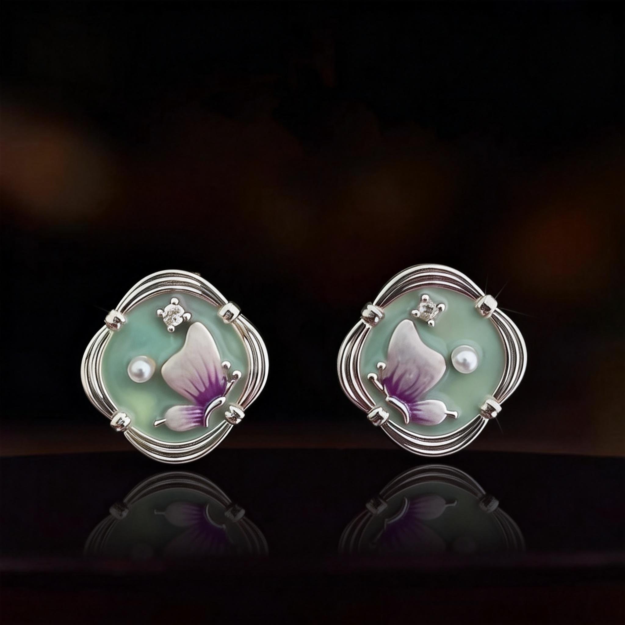 2026年新款潮耳饰复古气质油画耳环女小众设计感花朵耳钉莫奈花园,饰品/流行首饰/时尚饰品新,耳环,淘宝优惠券,粉丝福利购,淘宝优惠卷