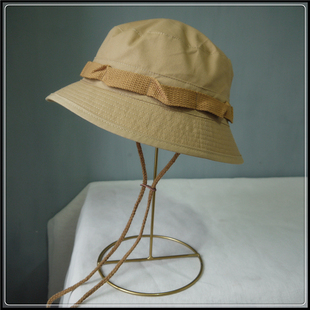 春夏薄款男女休闲帽子平顶帽渔夫帽盆帽系带防飘时尚潮款