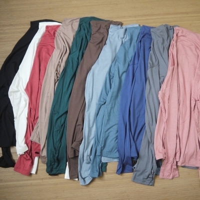 内销春秋女装上衣小高领九分袖T恤衫莫代尔人棉打底衫素色外穿