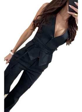 Lace up women's top vest系带女装上衣背心