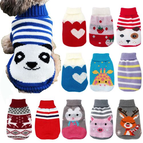 Winter Cartoon Cat Dog Clothes Warm Christmas Sweater For Sm