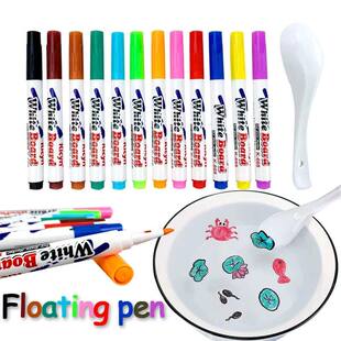 Magical Water Colorful Mar Painting Colors Pen Floating