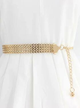 Fashion Chain Belt Women Lady High Waist Gold Belts Waistban