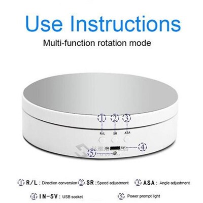 4kg 3 Speeds Electric Rotating Display Stand Turntable Jewel