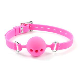 All Silicone Mouth Gag Breathable Ball Gag Adjustable Belt