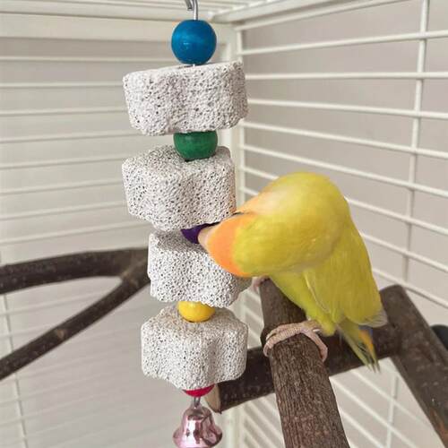 1PC Pet Teeth Grinding Volcanic Rock Toy for Parrots Hamster