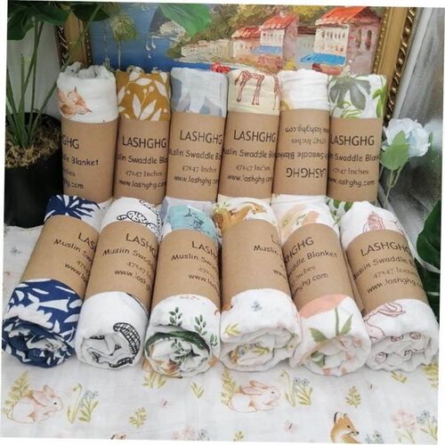 Muslin Baby Blanket 100% Cotton Swaddle Wrap For Newborn Bet