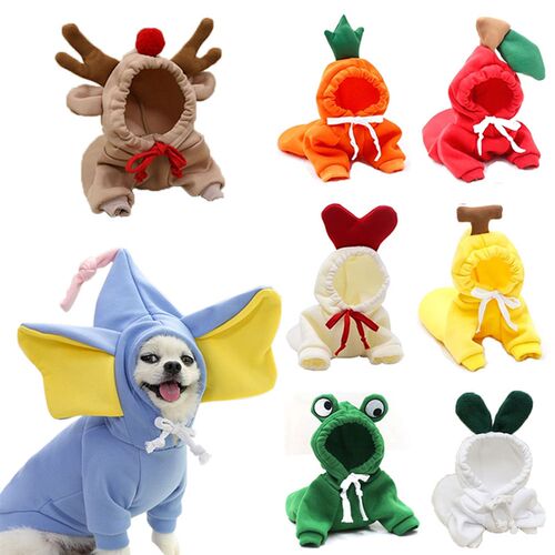 Dog Winter Warm Clothes Cute Plush Coat Hoodies Pet Dogs Cos