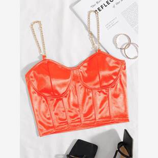 color bottom suspender with layer纯色吊带背心打底 vest Solid