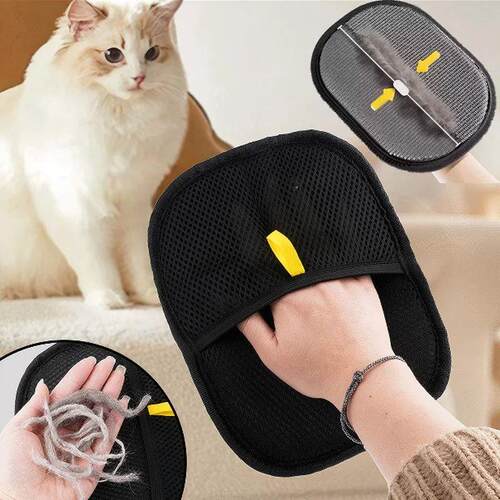 Pet Hair Remover Glove Brush Portable Washable Clothes Hair
