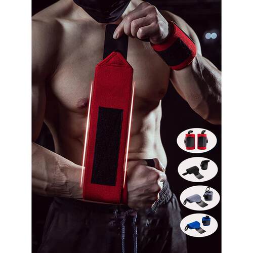 2pc Men and Women Weight Lifting Wrist Wraps - with Thumb Lo