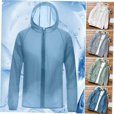 Men Summer Thin Sun Protection Jacket Ultra-Light Breathable
