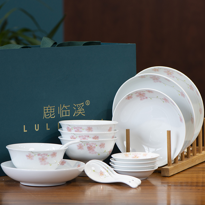 鹿临溪餐具手绘釉下彩礼物工厂店