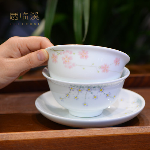 鹿临溪好清洗釉下彩碗陶瓷汤碗