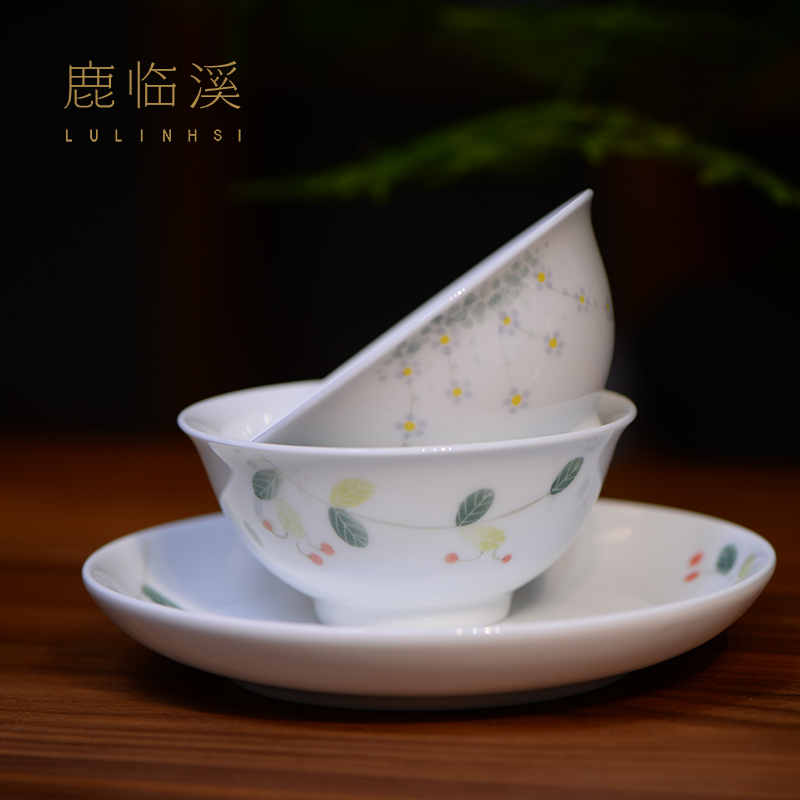 鹿临溪高温瓷田园风釉下彩