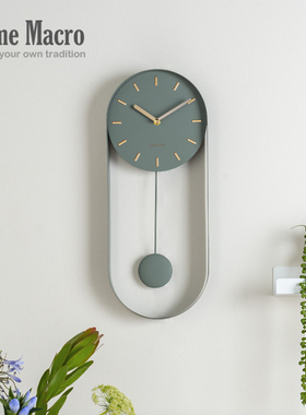 荷兰KARLSSON摇摆挂钟北欧简约现代客厅金属创意个性进口时尚钟表