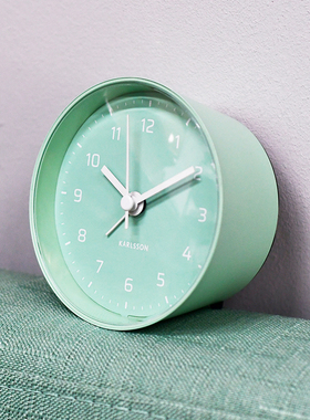 荷兰KARLSSON绿色静音闹钟 北欧简约现代创意样板房书房卧室台钟