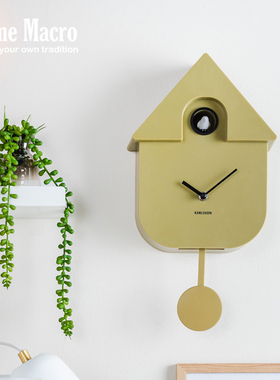 荷兰KARLSSON布谷鸟挂钟客厅北欧简约现代风格创意小鸟报时咕咕钟