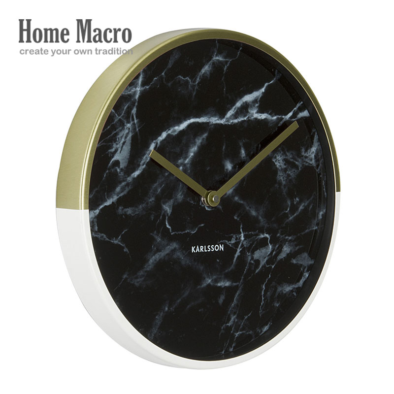 荷兰KARLSSON仿大理石纹金属挂钟
