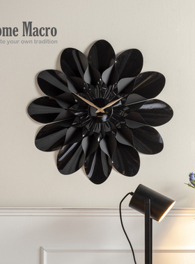 荷兰KARLSSON新款花卉大挂钟北欧简约现代风客厅创意特色时钟墙饰