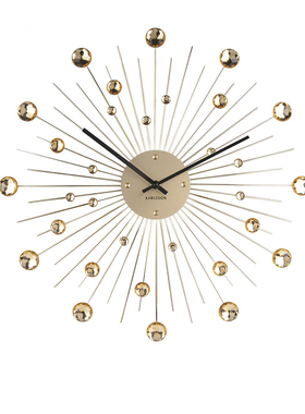 荷兰KARLSSON旭日阳光挂钟50cm大时钟进口客厅创意设计钟表墙饰