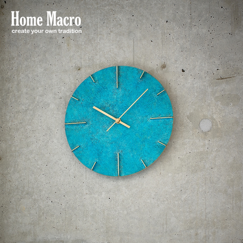 日本lemnos古雅黄铜quaint挂钟原装进口时钟客厅特色纯铜轻奢钟表