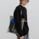 韩国代购 ins小众设计 ALAND 个性大鱼A字母布包 单肩环保购物袋
