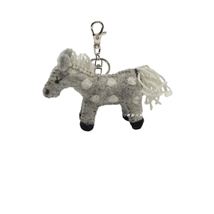 ZEO 韩国代购 正品直邮 卡通小马独角兽羊毛毡包挂件 钥匙扣挂链