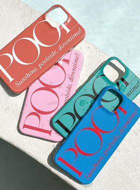 韩国代购 Mademoment 个性poolside字母菲林硬壳 苹果三星手机壳