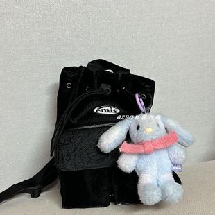 ZEO 韩国代购 EMIS 韩国直邮 徽章口袋迷你双肩背包 抽绳水桶包
