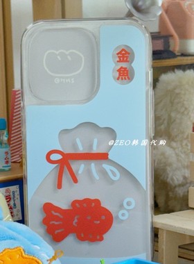 韩国代购 hookka 小众设计ins风 可爱印花手机壳 苹果三星保护壳