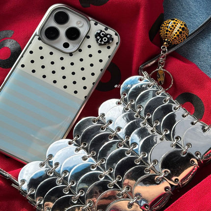 韩国代购 COL 小众设计ins风 波点跳舞双拼手机壳 苹果三星保护壳