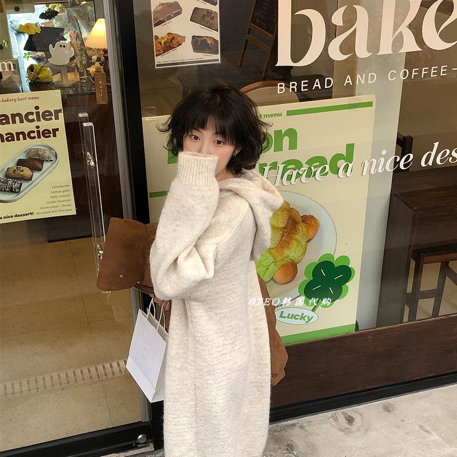 韩国代购beginning针织连衣裙