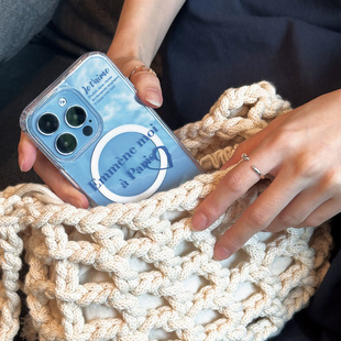 苹果iPhone三星galax保护壳 Paris字母印花透明手机壳 韩国代购