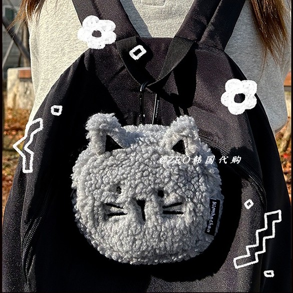 KIMHACHAN可爱毛绒零钱化妆包